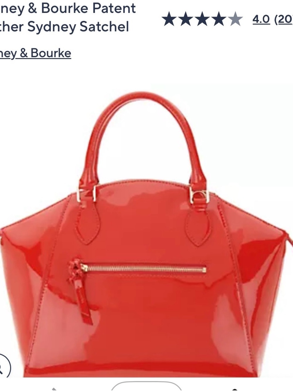 Dooney & Bourke Red Patent Sydney Satchel